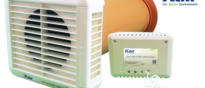 Kair Heat Recovery Room Ventilator K-HRV150